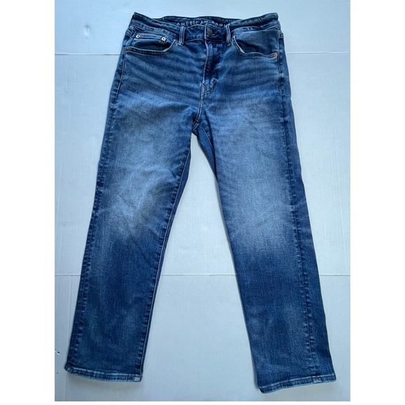 American Eagle Outfitters Other - American Eagle Men Athletic Straight Airflex+ Jeans Dark Wash Denim Pants 32x30